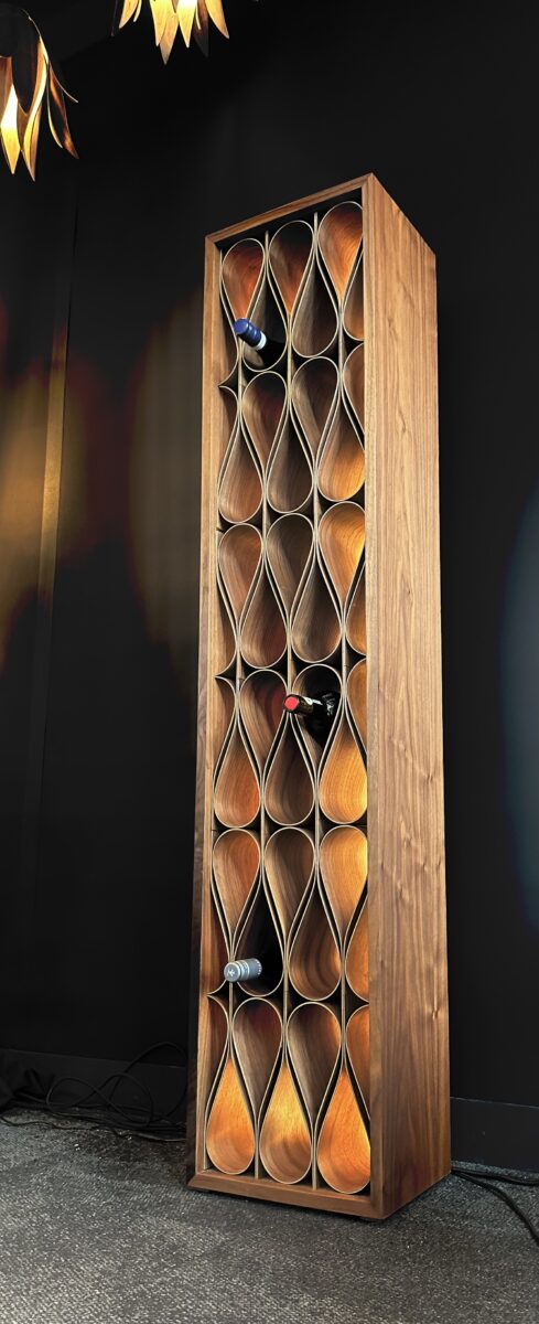 MacMaster Design - The Wave Wine Cabinet.